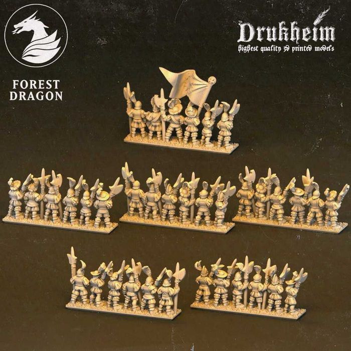 Forest Dragon Imperial Halberdiers (Sun Banner), Empire, Warmaster