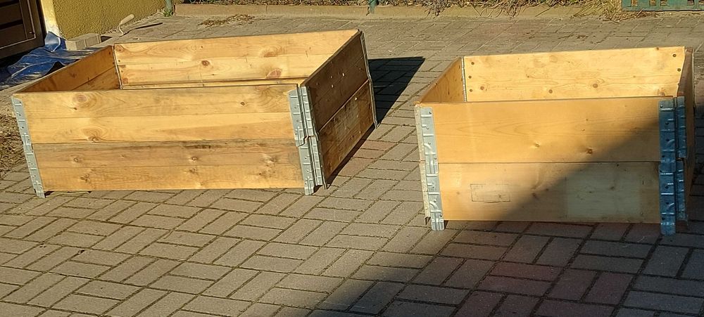 Drewniana skrzynia składana na warzywniak zielnik nadstawka paletowa