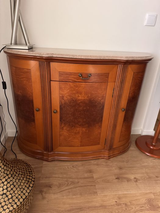 Movel de entrada, madeira e marmore