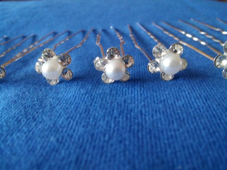 Urocze szpilki, kokówki, wsuwki, spinki ozdobne, Biżuteria ślubna