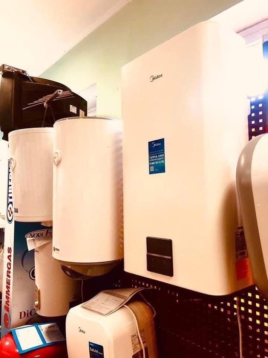 Водонагрівачи бойлери ТМ "Ariston"  "Atlantic"  "Gorenje" "Midea" "Röda""Round", "Superlux", "Tesy"