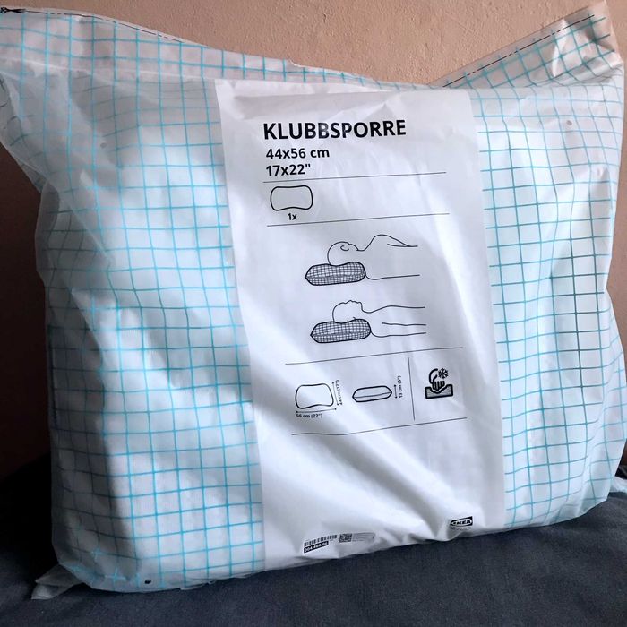 Poduszka ergonomiczna IKEA KLUBBSPORRE 44x56 cm, nowa