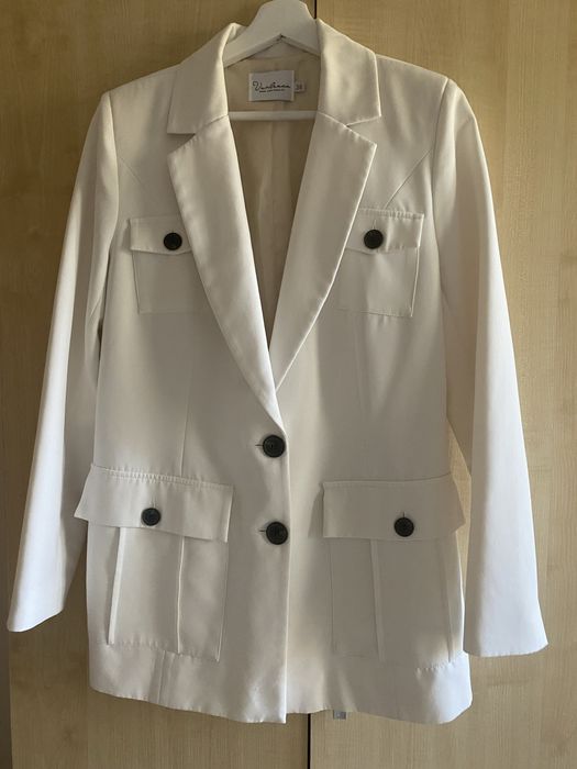 Marynarka Varlesca Biała Wiosenna 38