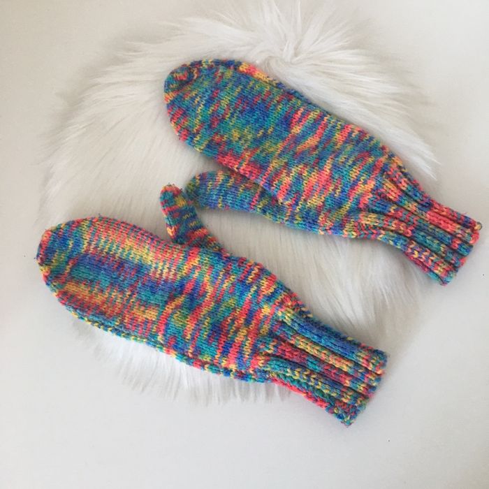 Rękawiczki tęczowe kolory tęczy multikolor teczowe