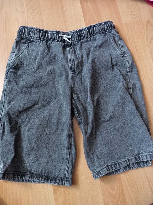 Szorty krótkie spodenki dżinsowe szare 164