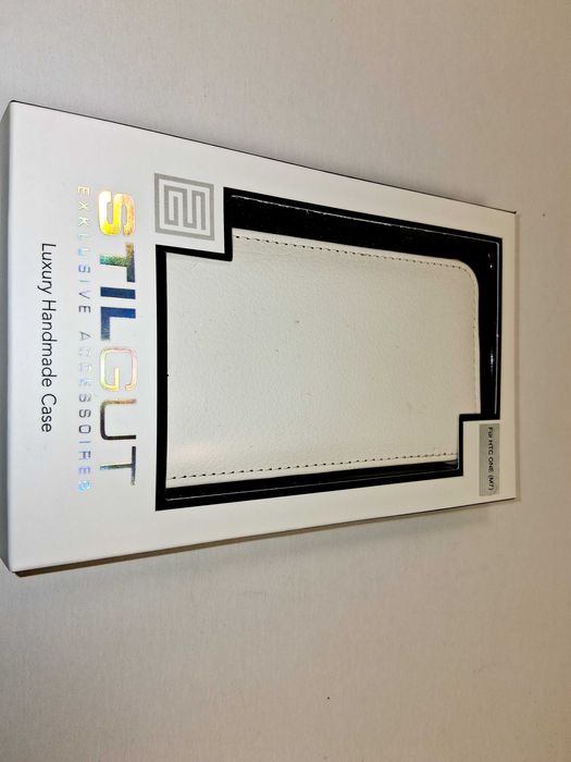 Z120 Skórzane Etui StilGut Do HTC One M7 White Nowe Premium