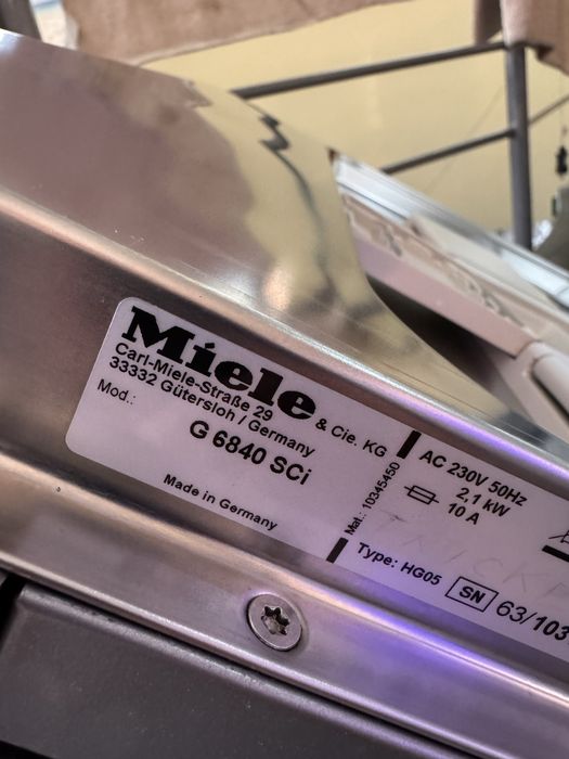 Zmywarka Miele do półzabudowy model G6840 SCi, 6 m-cy gwarancji