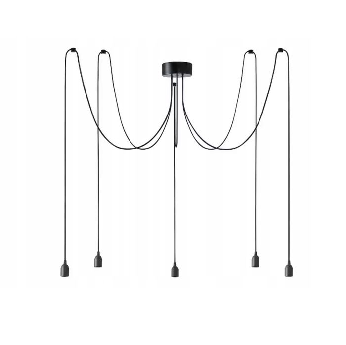 IKEA BENGTSBOL Lampa wisząca na 5 żarówek, czarny, E27