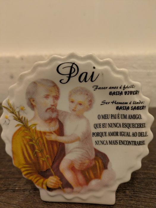 Peça decorativa com dedicatória aos pais