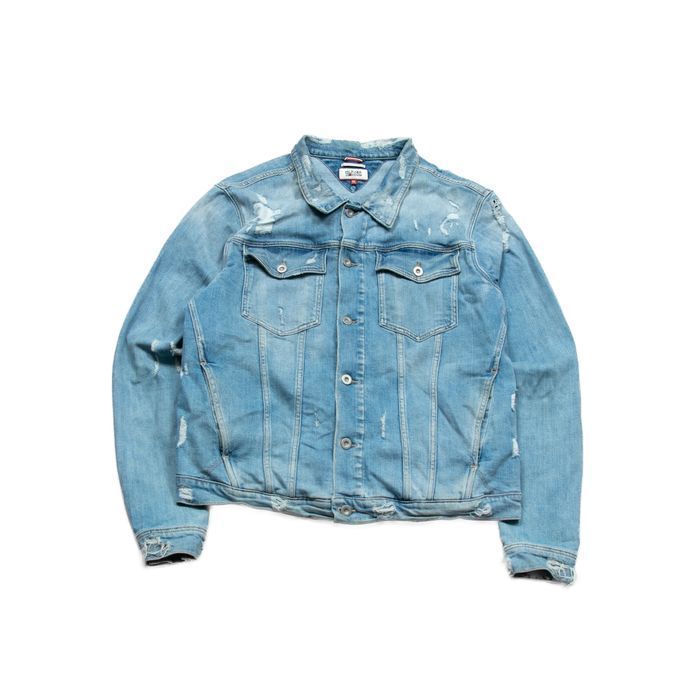 Tommy Hilfiger Denim Kurtka jeansowa  katana distressed vintage XL