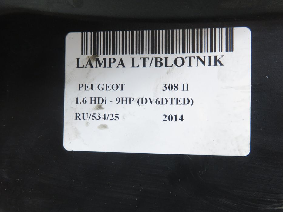 Lampa Lewa Tylna Peugeot 308 II