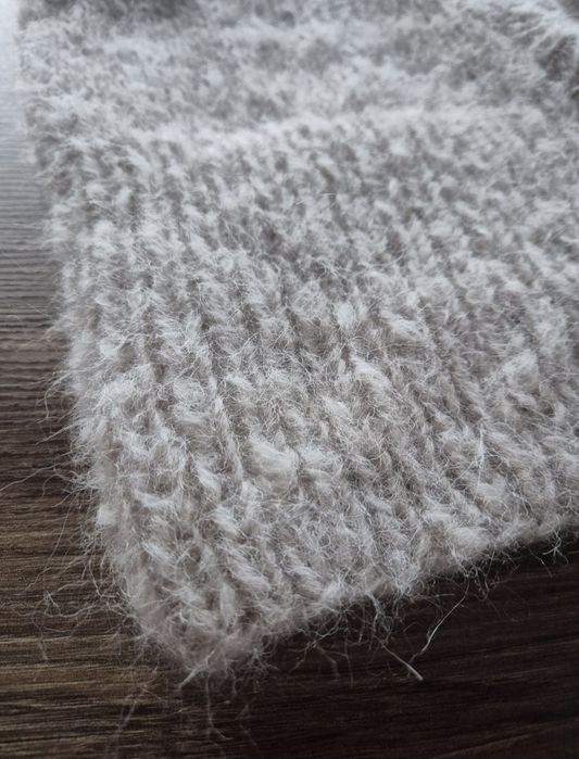 Beżowa kominiarka balaclava z alpaki i merino