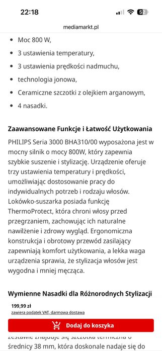 Lokówko-suszarka Philips