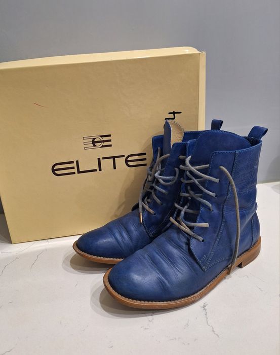Elite NORD shoes skóra niebieskie traperki r. 36
