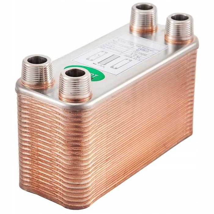 Płytowy wymiennik ciepła 40 płyt 316L Lutowany gwint 3/4