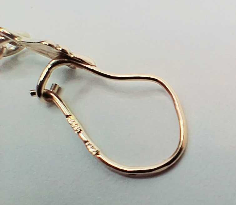 Złote kolczyki P;585 - WISZĄCE