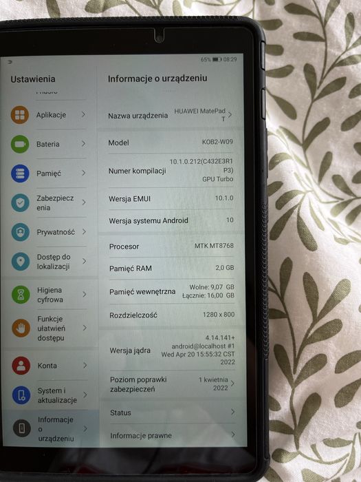 Tablet Huawei matepad t kob2-w09 16gb
