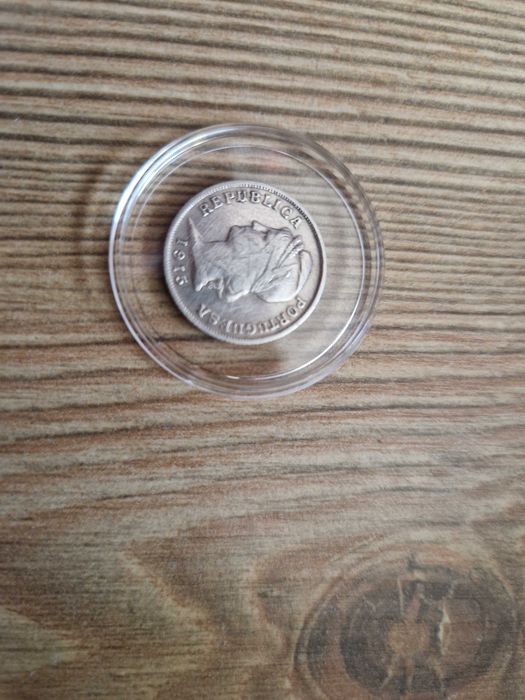 Portugal 10 centavos 1915 Prata