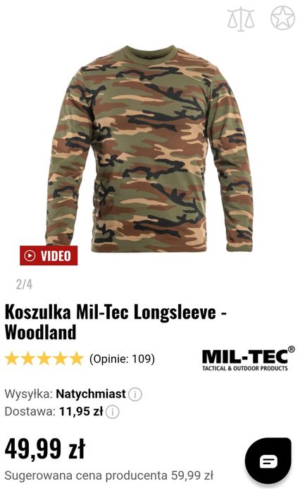 Koszulka Mil-Tec długi rękaw