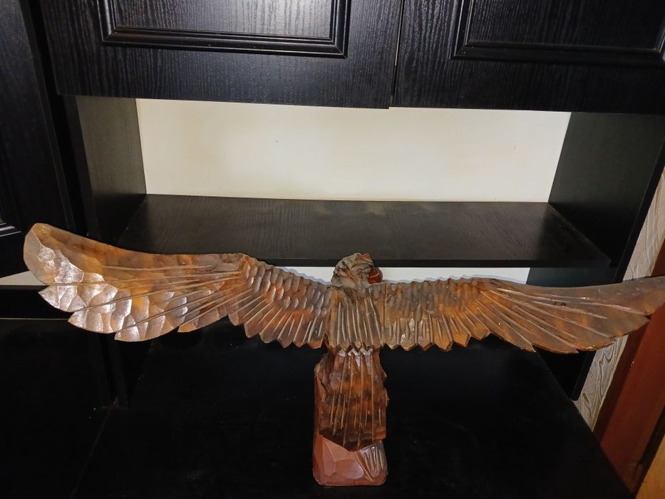 Статуэтка резной Орёл из дерева ручная работа деревянный Орёл