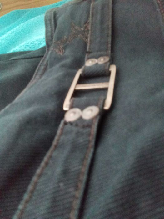 Spodnie damskie młodzieżowe styl jeansu haft pasek 40