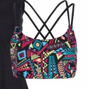 B.P.C biustonosz kąpielowy bustier kolorowy we wzory 48.