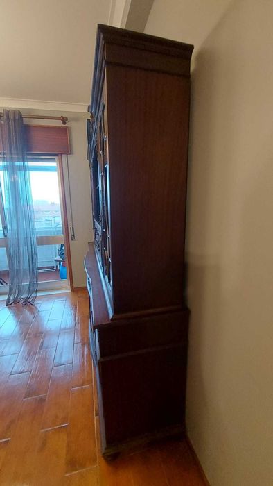 Móvel Sala em madeira Estilo Inglês 205x48x215 cms