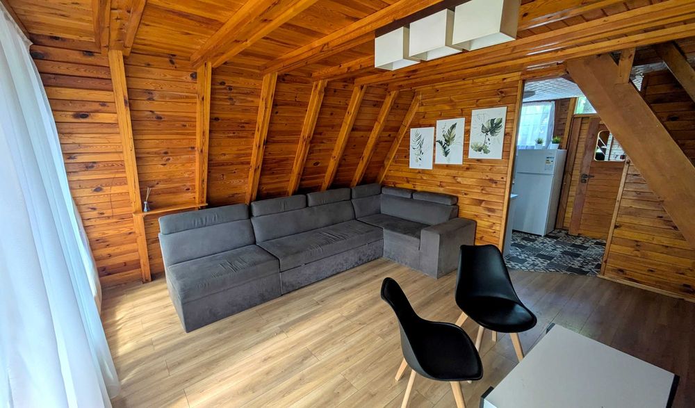 Domki 8-osobowe Skorzęcin | 350 m od plaży | Zadaszony taras i grill | Domek nad jeziorem, noclegi w Skorzęcinie