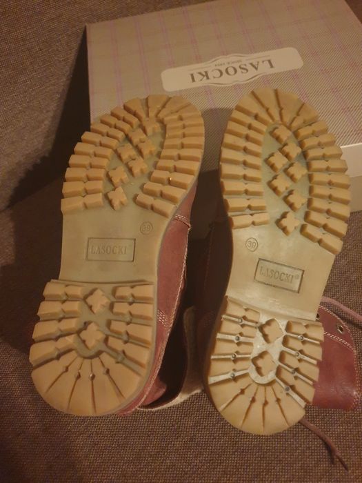 Trzewiki botki zimowe ocieplane Lasocki 39 skórzane