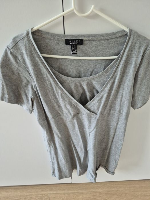 Bluzka koszulka do karmienia szara new Look maternity L 40