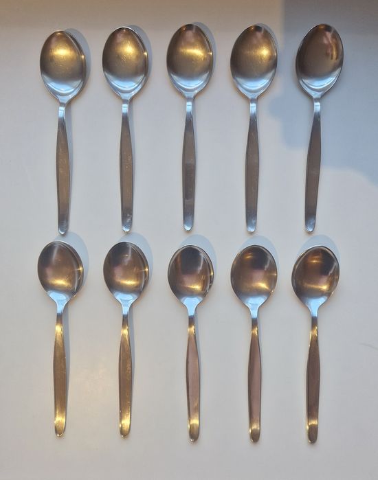 Conjunto de 10 Colheres de Sopa BMF 100 Prateadas