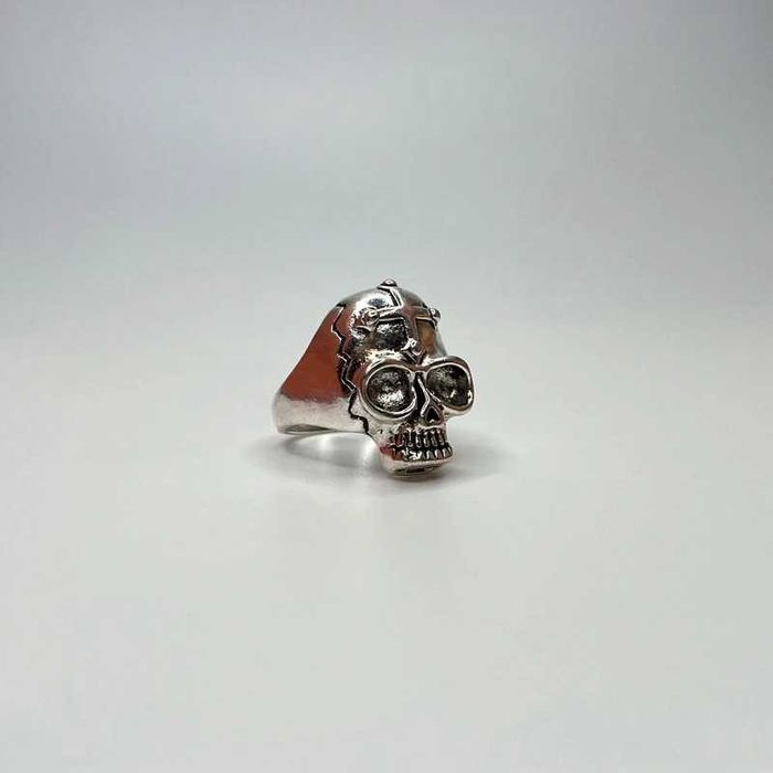 Sygnet pierścionek obrączka ring czaszka krzyż srebrny