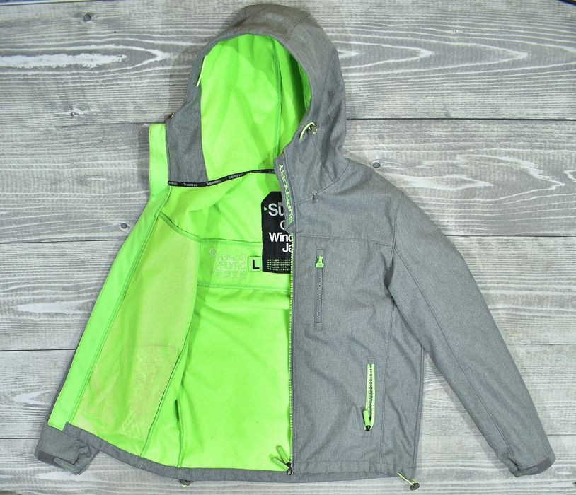 Superdry Windcheater Męska Kurtka Softshell Z Kapturem L