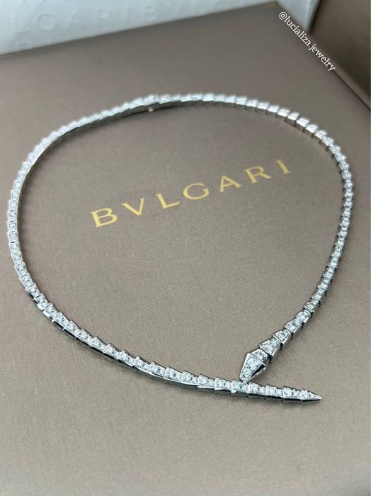 Золоте Кольє в стилі Булгарі з діамантми 5.45ct