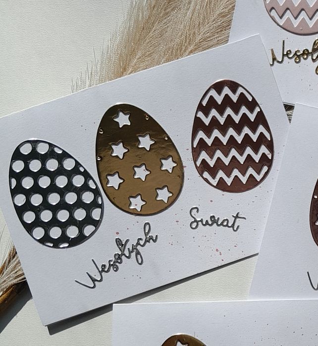 Kartki Pocztówki wielkanocne ręcznie robione