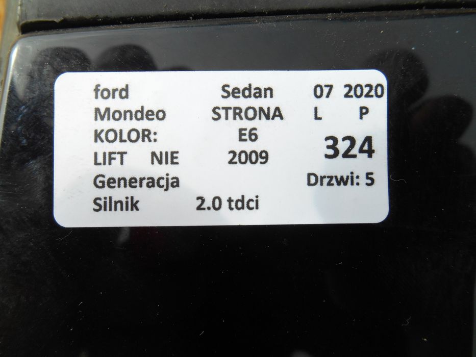 Ford Mondeo Mk4 Sedan Drzwi Tył Lewy E6