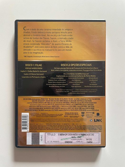 O Senhor dos Anéis: A Irmandade do Anel [2001 DVD]