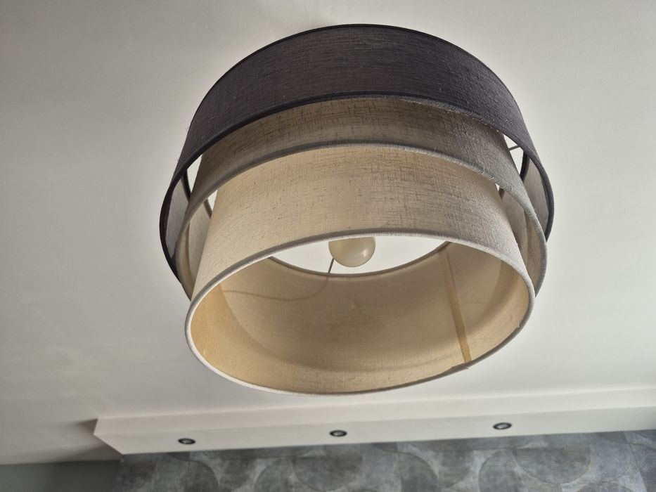 Lampa wisząca ABAŻUR TRIO szary