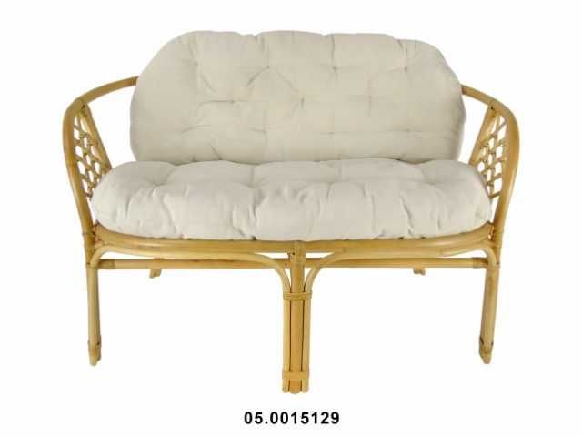 Mobiliário Jardim Rattan -Conj Sofá +2Cadeiras +Mesa Castanho 72 cm