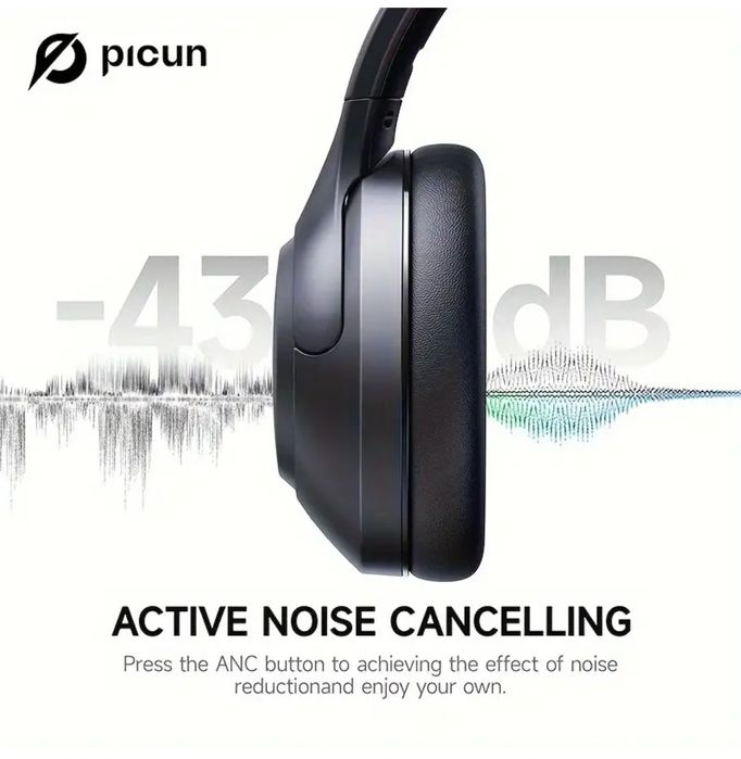 Auscutadores bluetooth Picun F2 com cancelamento de ruído activo