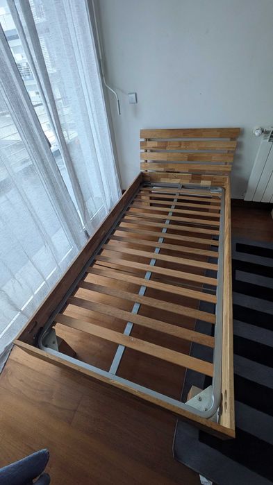 Cama solteiro jysk Madeira 190x90 ( inclui estrado e colchao )