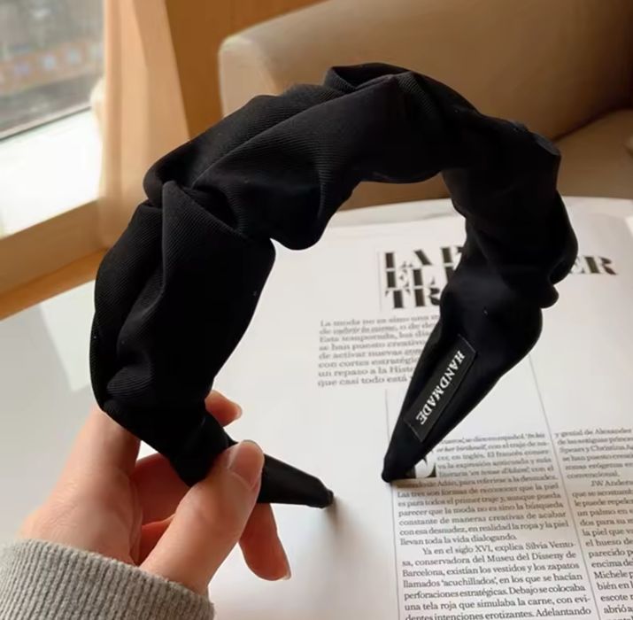 Opaski na włosy szerokie z marszczeniem mix kolorów do wyboru