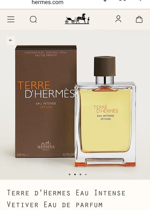 TERRE D'HERMES Eau intense Vetiver PARFUM 200ml ze strefy bezcłowej