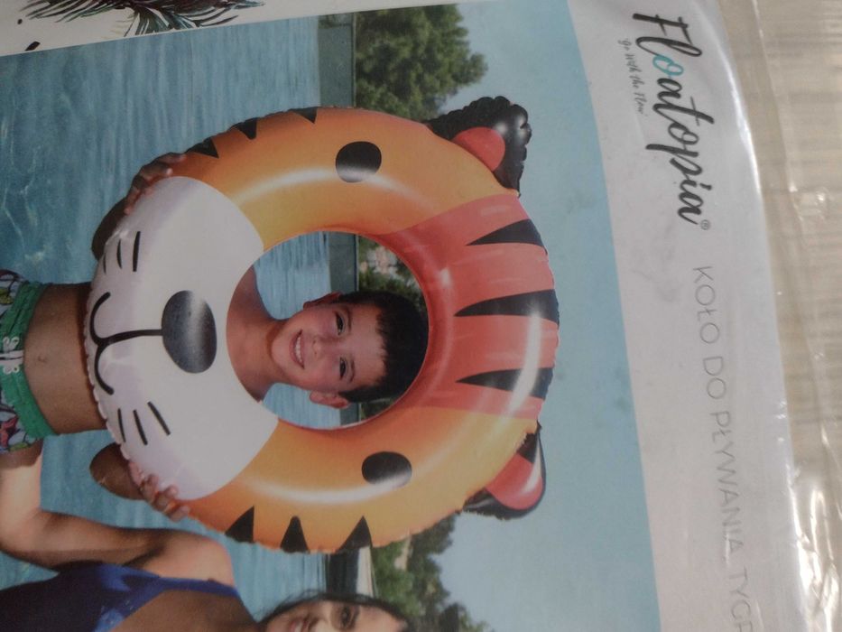 NOWE ~ FLOATOPIA, koło dmuchane do pływania TYGRYS