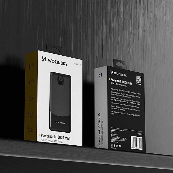 Powerbank Wozinsky Wpower WPBBK-2/10000mAh - czarny