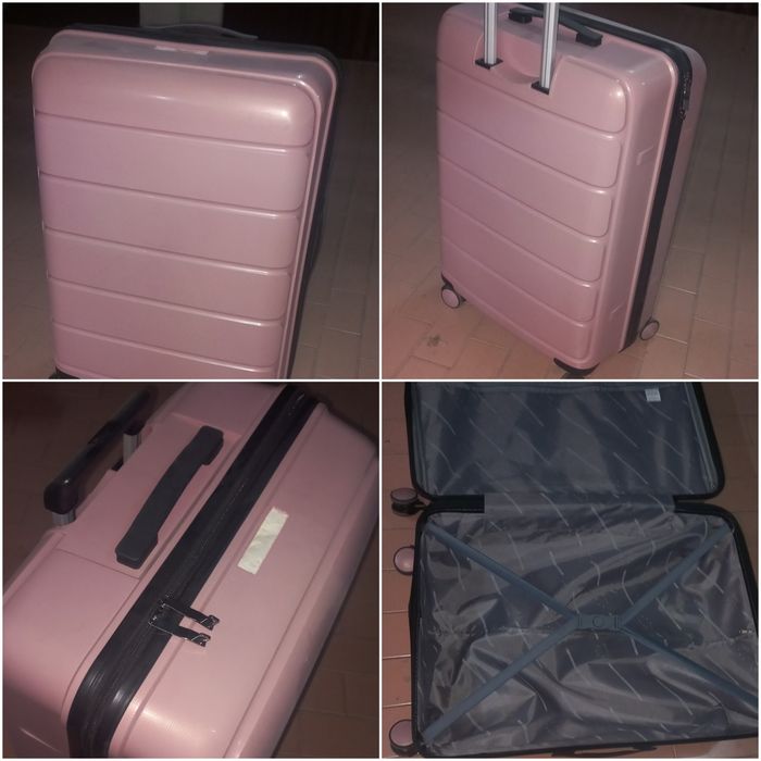 Mala de viagem/trolley rosa 76 cm – 4 rodas
