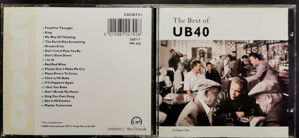CD UB40 The best of vol.1 Wydanie 1987