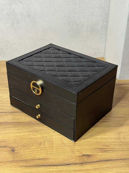 Elegancka szkatułka/organizer na biżuterię z kluczykiem prezent nowa