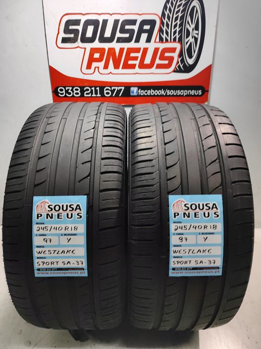 2 pneus semi novos 245/40R18 97Y Oferta dos portes