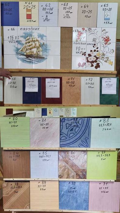 Плитка керамічна облицьовувальна .